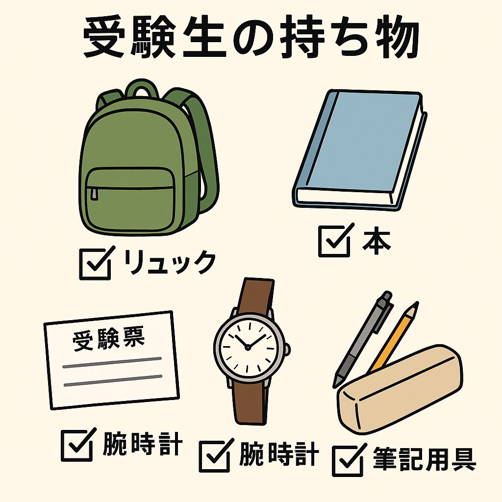 受験生の持ち物